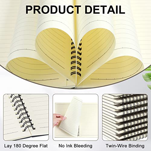 Yahenda 18 Pcs Spiral Notebooks Bulk, A5 8.3 x 5.5 Inch College Ruled Lined Notebooks, 100 Pages Soft Cover Journals for Students Classroom Office Back to School Supplies (Dark Gray) - color: Dark Gray