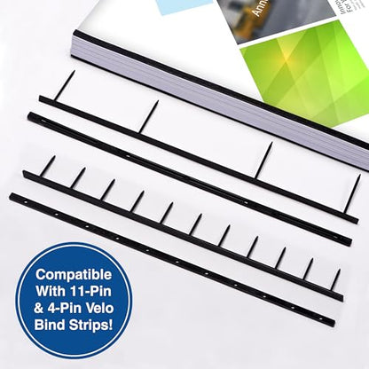 PrintWorks Professional Pre-Punched 11 Hole Velo Bind Paper for 11 Pin & 4 Pin Binding Spines - Book Binding Printer Paper - Made in the USA - 500 Sheets - 8.5" x 11" - 20 lb - 92 Bright White (04330) - size: 20 lb, style: Velobind, 11-Hole