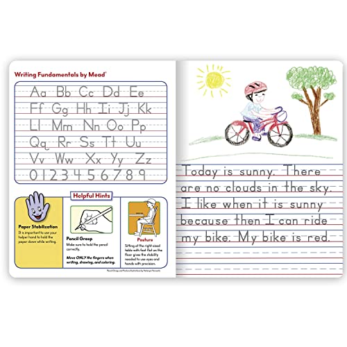 Mead Primary Journal Creative Story Tablet Composition Notebook, 7.5" x 9.75", Grades K-2, 100 Sheets, Blue (09554) (Pack of 12) - color: Blue, size: Pack of 12