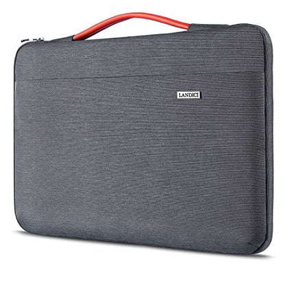 LANDICI 360°Laptop Sleeve Case 15.6 16 Inch Compatible with MacBook Pro 16 M1/M2/M3/M4 2019-2025, 15.6-16” Hp Dell Lenovo Acer Asus, Waterproof Computer Bag Cover with Handle, Grey - color: Grey, size: 15.6-16 inch