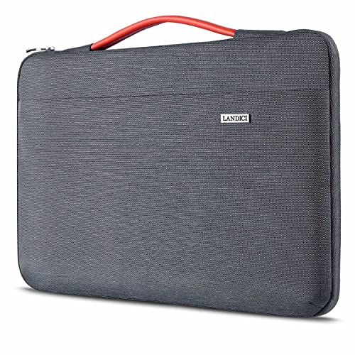LANDICI 360°Laptop Sleeve Case 15.6 16 Inch Compatible with MacBook Pro 16 M1/M2/M3/M4 2019-2025, 15.6-16” Hp Dell Lenovo Acer Asus, Waterproof Computer Bag Cover with Handle, Grey - color: Grey, size: 15.6-16 inch