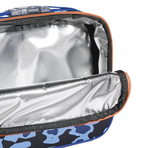 adidas Foundation School Lunch Bag – Insulated Lunchbox, 6L - color: Flow Blur/Signal Orange
