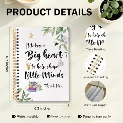 Teacher Appreciation Gifts Spiral Notebook Journal, End of Year Teacher Graduation Gifts for Teachers Journal for Notes Planning, Maestra for Notes Taking, 5.5 X 8.3 Inch - color: Thank you02