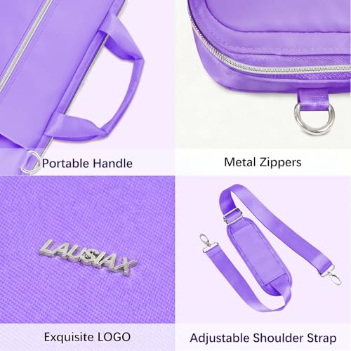 Laptop Case Bag Women Men Computer Sleeve Compatible with MacBook/Dell/HP/Acer/ASUS/LG, Waterproof Shoulder Carrying Briefcase, Purple, 17-17.3 Inch - color: Purple, size: 17.3 inch