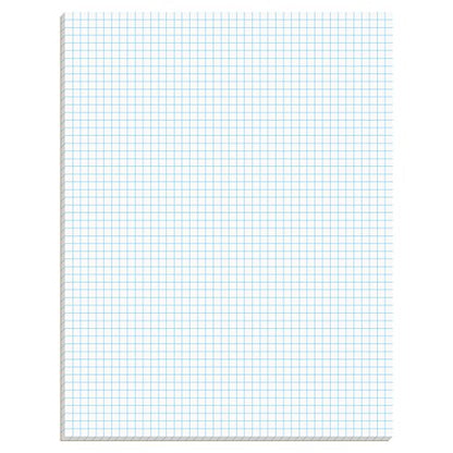 Ampad Efficiency Quadrille Pad, 8-1/2 x 11, White, 5x5, 50 Sheets per Pad, 10 Pads per Pack (22-032C) - size: 8-1/2 x 11