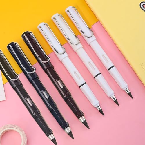XIUSHE 8PCS Infinity Forever Pencils for Writing-0.7mm Infinite Everlasting Metal Inkless Pencils Set,Technology Magic Writing Pencil For School Office Professional Use (Style,8) - style: Style,8