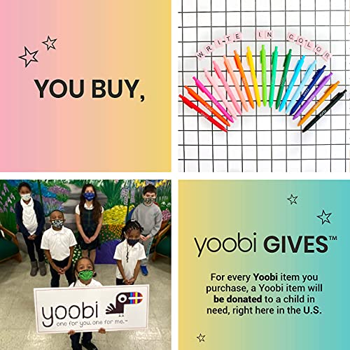 Yoobi 1-Subject 7.5 x 9.75 Composition Notebook Set – 3-Pack of Kids College Ruled & Wide Ruled Notebooks, Variety of Cute Designs – Gift for Kids & Tweens – 100 Sheets Each - color: multicolour, size: Pack of 3