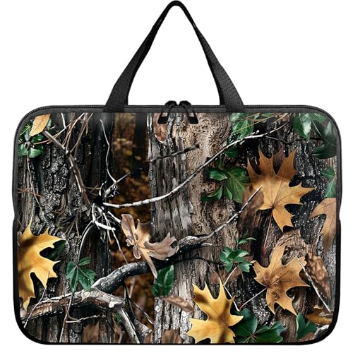 Universal Tablet Laptop Sleeve Case 10 inch, Camo Leaf Slim Carrying Case Durable Handbag Travel Laptop Bag for 7 to 10-inch Laptops/Notebook/Kids Tablet/ipad/eBook Readers - color: Camo Leaf, size: 10 inch