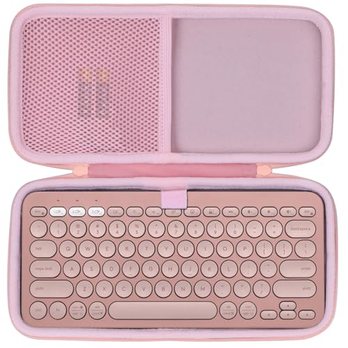 Lebakort Hard Case Compatible with Logitech Pebble Keys 2 K380s K380 Keyboard (Rose Case) - color: Rose Case