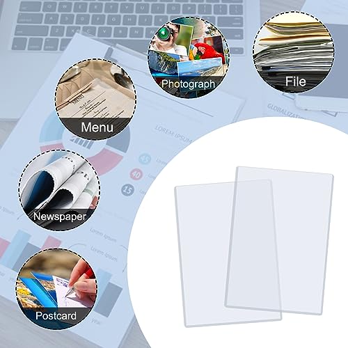 Rainmae 40 Pack 5" x 7" Rigid Print Protectors, Clear Waterproof Hard Plastic Page Sheet Protectors, B6 Paper Sleeves Photo Plastic Sleeves Document Holder Birth Certificate Protector - color: 5x7in (40 Pcs)