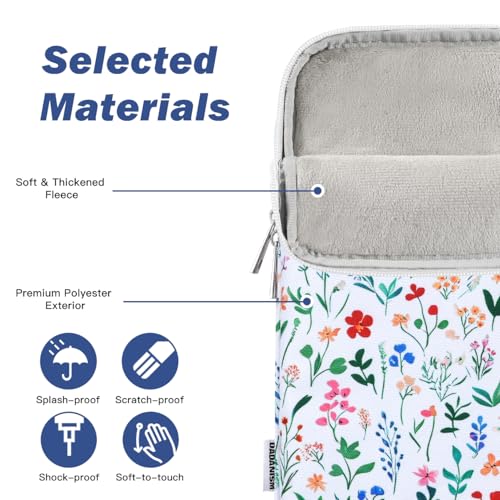 Dadanism 9-11 Inch Tablet Sleeve Bag Carrying Case for iPad (A16) 11th Gen 11", iPad 10th Gen 10.9" Air 5/4, iPad Air/Pro 11", iPad 9/8/7th 10.2", Galaxy Tab A11+ Plus 11"/S9 FE, Tab M11 11", Flowers - color: Flowers, size: 9-11 inch