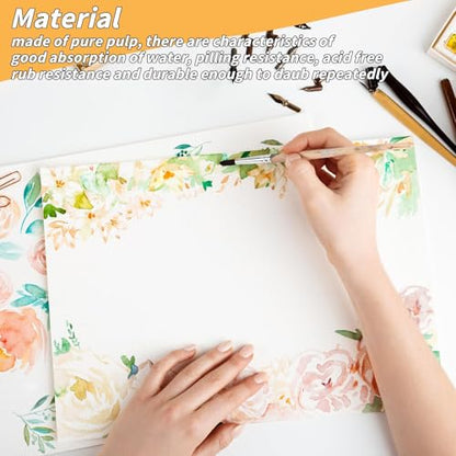 150 Sheets Cotton Watercolor Paper Pad-230GSM Art Paper-9 x 12 inch Painting & Craft Paper, Finger Paints, Watercolor, Tempera, Drawing, Art Room & Home School Crafts - style: 9x12in-110LB/230GSM