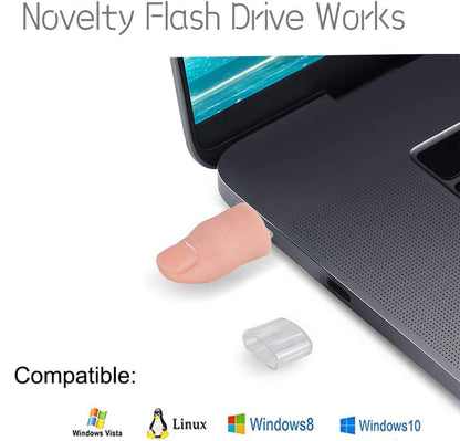 Fun Flash Drive 32GB, AreTop USB2.0 Creative Novelty Miniature Thumb Shape | Flash Drive Cool 32GB Thumb Drive Memory Stick USB Drive Novelty Jump Drive Pendrive for Kids Gift - size: 32GB, style: Thumb