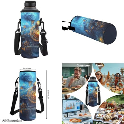 Blue Train Backpack for Boys 8-12 Girls Kids Backpack and Lunch Box Set for Elementary Preschool Student with Zipper Pencil Case Water Bottle Sleeve Lightweight Bookbags School Supplies - color: Blue Train