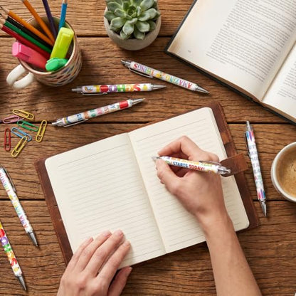 Back to School Ballpoint Pens - 24 Pcs First Day of School Pens Set Welcome Inspirational Retractable Writing Ball Point Pen Gift for Teacher Student Classroom Party Favors Supplies - style: Back to School