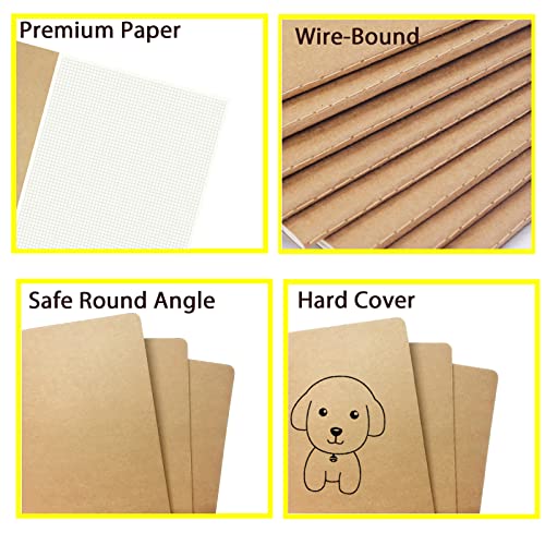 zmybcpack 12 Pack 8.5x11 inch Large Graph Paper Notebook Journals Bulk, Square Grid Paper Notebook for Travelers, College Students, Office - Subject Notebooks 60 Square Grid Pages/30 Sheets - size: 8.5 x 11"(12pack graph)