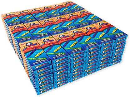 4E's Novelty 144 Boxes of 4 Packs Bulk Crayons for Kids, Non-Toxic Crayons Bulk, Classroom Must Haves, Supplies for Teachers Restaurants Crayon Party Favors Individual Packs - style: 144 of 4-Packs