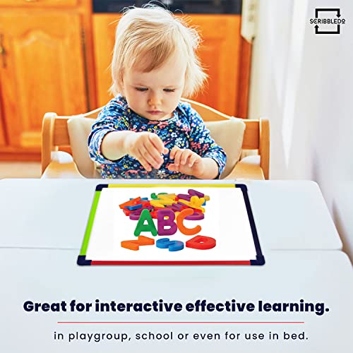 Small White Board Dry Erase Board for Kids Portable 9"x12" Lapboard Travel Drawing Magnetic Mini Whiteboard for Students Teachers School Supplies Small Dry Erase Board for Kids 4 Markers Included - style: Set of 1 Board & 4 Markers