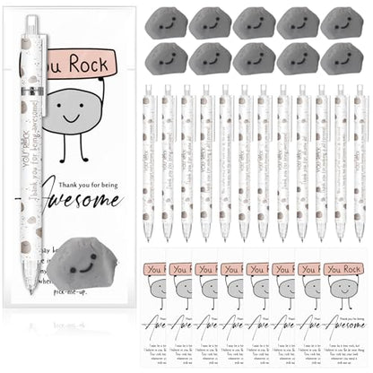 AmazingSpark 30 Sets Back to School Pencils Inspirational You Rock Pencil Gifts Bulk 6 Styles 0.7 mm Mechanical Pencils with Erasers Positive Cards for for School Student Teacher Nurse Staff - style: Rock
