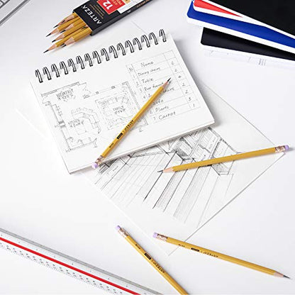 ARTEZA HB Pencils #2, Pack of 48 Wood-Cased Graphite Pre-Sharpened Pencils in Bulk, Office and School Supplies for Exams, Classrooms, Students
