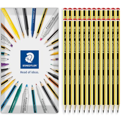 STAEDTLER Noris 120 Upcycled Wood Graphite Pencil - Break-Resistant Pencils - Envelope Gift Class Pack of 24 (Grade HB)