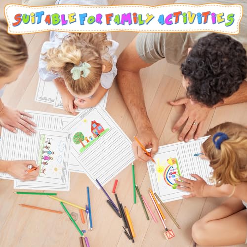 200 Sheets Handwriting Paper for Kid 8.5"x11" Primary Writing Paper Bulk with Picture Space and Lines DIY Craft Writing Kit for Kids Journal Activity Kindergarten Write Story Back to School Supplies