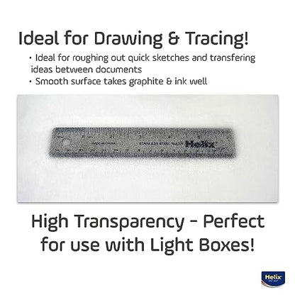 Maped - Helix Sketch & Tracing Paper Roll 12 Inch by 50 Yards - Tracing Outlines for Art Projects - High Transparency - Perfect for Artists and Designers - Generous Size, Smooth Surface, Versatile Use