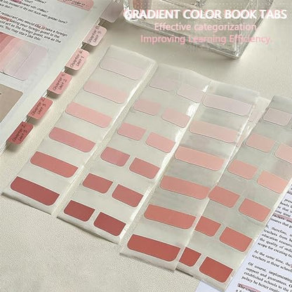 Potanro Book Tabs 480 PCS Annotation Tabs Transparent Sticky Notes, | Sticky Tabs for Notebooks 1 Inch Repositionable Index Tabs for Annotating Books , File Classification,Notebooks (Medium) - size: Medium