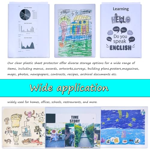 7 PCS 8.5" x 11" Rigid Print Protectors,Clear Plastic Page Protectors,Clear Rigid Top loaders,Plastic Paper Sheet Protectors for Photos,Documents,Contracts,Birth Certificate Protector (7)