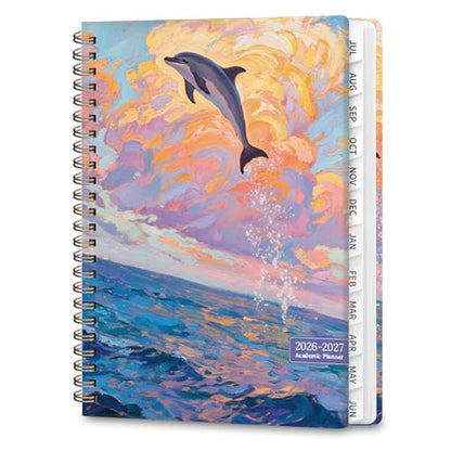 Planner 2026-2027, Weekly and Monthly Academic Year Calendar Planner, July 2026 - June 2027, Daily Agenda Book for Office School Supplies, A5(6.3'' x 8.5'') - color: 2607-Dolphin, size: 6.3"x8.5"(Jul 2026-Jun 2027)