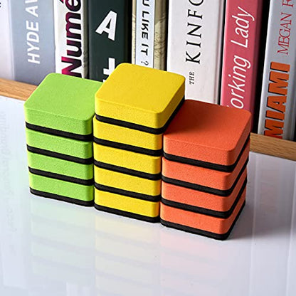 Dry Erase Erasers, 40 Pack Magnetic Whiteboard Dry Erasers | Chalkboard Cleaner Wiper for Kids and Classroom Teacher Supplies Home and Office, 8 Color - color: 40 Pack-8 Color