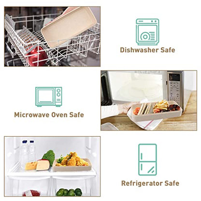 Bento Box Japanese Lunch Box Kit Leakproof Bento Lunch Box for Kids Adults Wheat Straw 3 Layer Stackable Lunch Containers with Compartment Eco-Friendly Meal Prep Containers (Beige) - color: Beige, size: 5Pcs