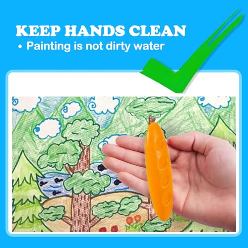 36-Color Washable Peanut Crayons for Toddlers 1-3 & Kids Ages 4-8 | Ergonomic Easy-Grip Jumbo Crayons for Fine Motor Skills & Toddler Art Supplies