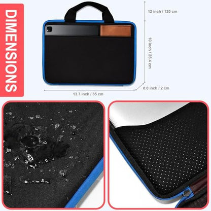 Hseok Laptop Case 13.3-14 Inch Sleeve,TSA Shockproof Computer Handbag,Compatible with MacBook Neo/Pro 14 M5/M4/M3/M2/M1,All Models 13.3" MacBook Air/Pro,XPS 13/14,Most 13-14 Notebooks,Blue Edge - color: Blue edge