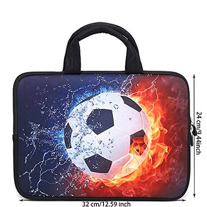 11" 11.6" 12" 12.1" 12.5" inch Laptop Carrying Bag Chromebook Case Notebook Ultrabook Bag Tablet Cover Neoprene Sleeve Fit Apple MacBook Air Samsung Google Acer HP DELL Lenovo Asus(Football Fire) - color: Football Fire
