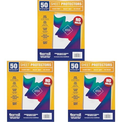 Samsill No Hole Sheet Protectors