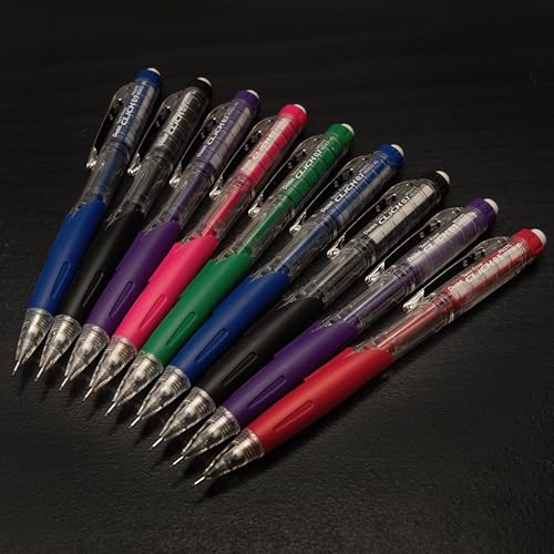 Pentel Twist-Erase Click Mechanical Pencil (0.5mm), Pack of 6 Pencisl with 2 Pack of Lead Refills (PD275TLBPS6M) - style: Lead Size 0.5mm