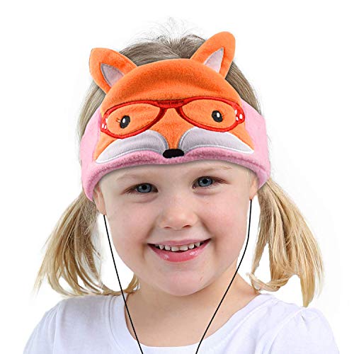 Contixo H1 Kids Headphones, 85dB Volume Limiting with Adjustable Speakers Soft Children Fleece Headband Toddler Headphones - style: Fox