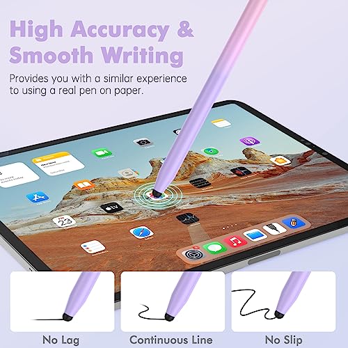 5Pcs Stylus Pens, 2 in 1 Stylus Pen for Touchscreen High Sensitivity Capacitive Stylus for iPad, iPhone, Android Samsung Tablets Skylight Calendar All Universal Touchscreen Devices with 10 Rubber Tips