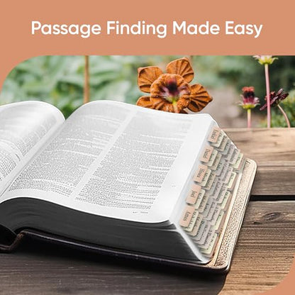 EssexWares - Boho Ombre Bible Tabs for Old and New Testament, 80 Large Print Tabs for Bible Study, Water-Resistant and Durable Index Tabs for Women and Men - 1.7" Wide - color: Boho Ombre