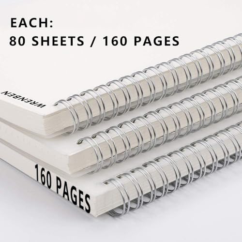 A4 Large Bullet Dotted Spiral Notebooks 8.5" x 11" with 120GSM Thick Paper, Elastic Band and Transparent Cover - 3 Pack Dot Grid Math Notepads for Journaling, Planning (Dotted, A4) - style: Dotted