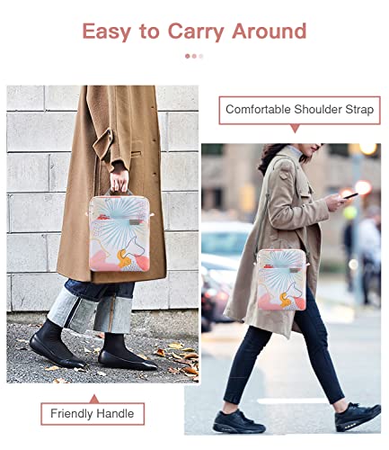 MoKo 13 Inch Tablet Sleeve Bag Carrying Case with Shoulder Strap Handle | Fits iPad Pro 13-inch M5, iPad Air 13-inch M4/M3, iPad Pro 12.9 M2/M1 and Galaxy Tab S8+/S9+ 12.4, Tropical Leaf - color: Tropical Leaf, size: 12.9 inch
