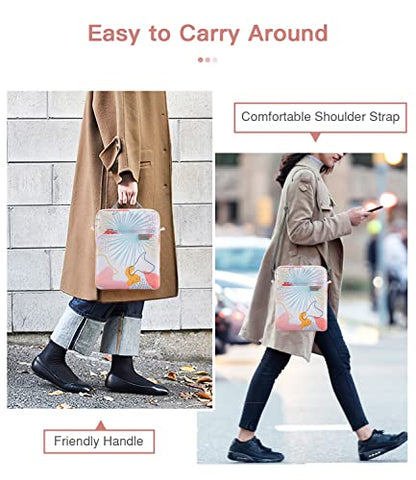 MoKo 13 Inch Tablet Sleeve Bag Carrying Case with Shoulder Strap Handle | Fits iPad Pro 13-inch M5, iPad Air 13-inch M4/M3, iPad Pro 12.9 M2/M1 and Galaxy Tab S8+/S9+ 12.4, Tropical Leaf - color: Tropical Leaf, size: 12.9 inch