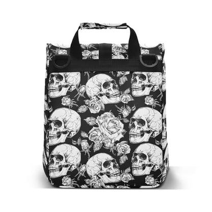 MNSRUU Insulated Lunch Bags Women Men, Skull and Flower Portable Reusable Thermal Meal Tote Cooler Bag Organizer, Adjustable Shoulder Strap, Handle - color: Skulls 050