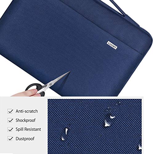 LANDICI 360°Laptop Sleeve Case 14 15 Inch Compatible with MacBook Air 15 M2/M3/M4 2022-2025, MacBook Pro 15, Hp chromebook 14, Waterproof Computer Bag Cover with Handle, Blue - color: Blue, size: 14-15 inch