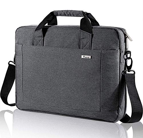 Voova Laptop Bag Case 17 17.3 Inch Computer Sleeve Messenger Bag with Shoulder Strap Expandable Waterproof Large Capacity Business Briefcase for Work Travel Fit 17-18” Laptop, Men Women, Gray - color: Gray, size: 17-17.3 Inch