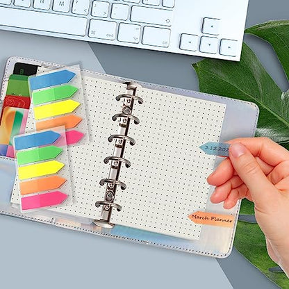 Harphia A7 6-Hole Binder Refill Value Set, 90-Sheet Dotted Loose Leaf Paper with Stickers and Dividers, Planner Inserts with Binder Pockets - color: Dot Paper Set, size: A7