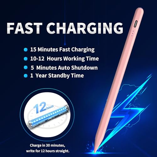 Stylus Pen Android for Samsung Galaxy Tab A11+/A11/A9/A9Plus/A8/A8plus/A7/A7lite Push-Button Switch, Accurate Writing, +2Nibs&Long Battery Life(NW Pink) - color: NW Pink