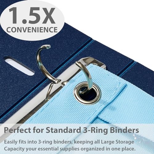 SPACEMATE Binder Pencil Pouch Case Box Bag for 3 Ring Binder School Supplies Girls Boys Kids, Clear Preppy Stuff Large Aesthetic Pen Organizer, Back to College Stationary, 1 Pack, Sky Blue - color: Sky Blue