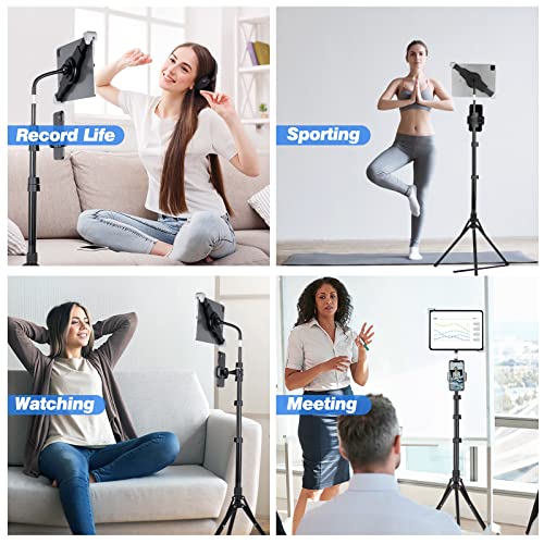UBeesize 67-in iPad Tripod Stand, 360 Rotating Tablet Mount & Phone Holder, Compatible with 9.9-15.7 Inches Tablets - size: 67-in